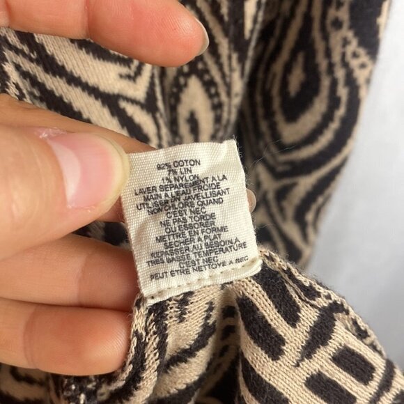 Anthropologie Moth The Eyes Have It Open Abstract Cardigan - Brown - Size Small - Picture 7 of 10